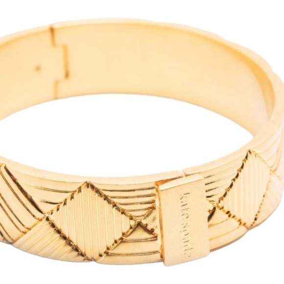 kate spade NEW YORK Patchwork Bangle, Gold-Plated, NWT - Picture 6 of 16